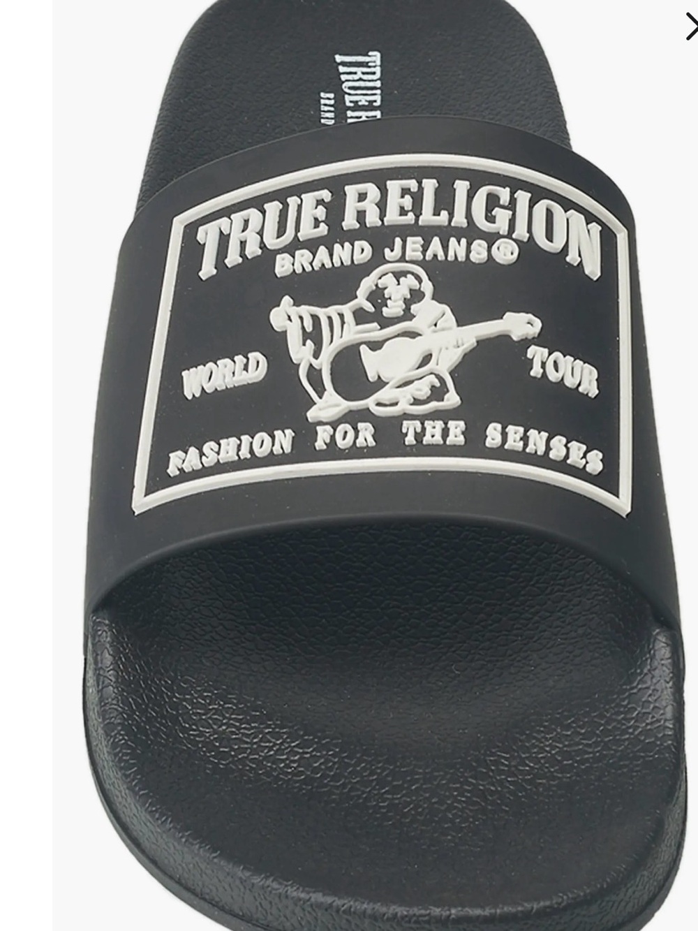 True Religion boys Black Logo Slide Sandals size 4